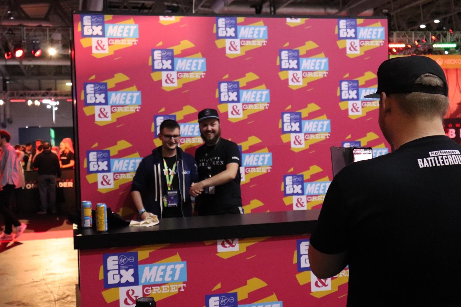 Smilar at a meet and greet