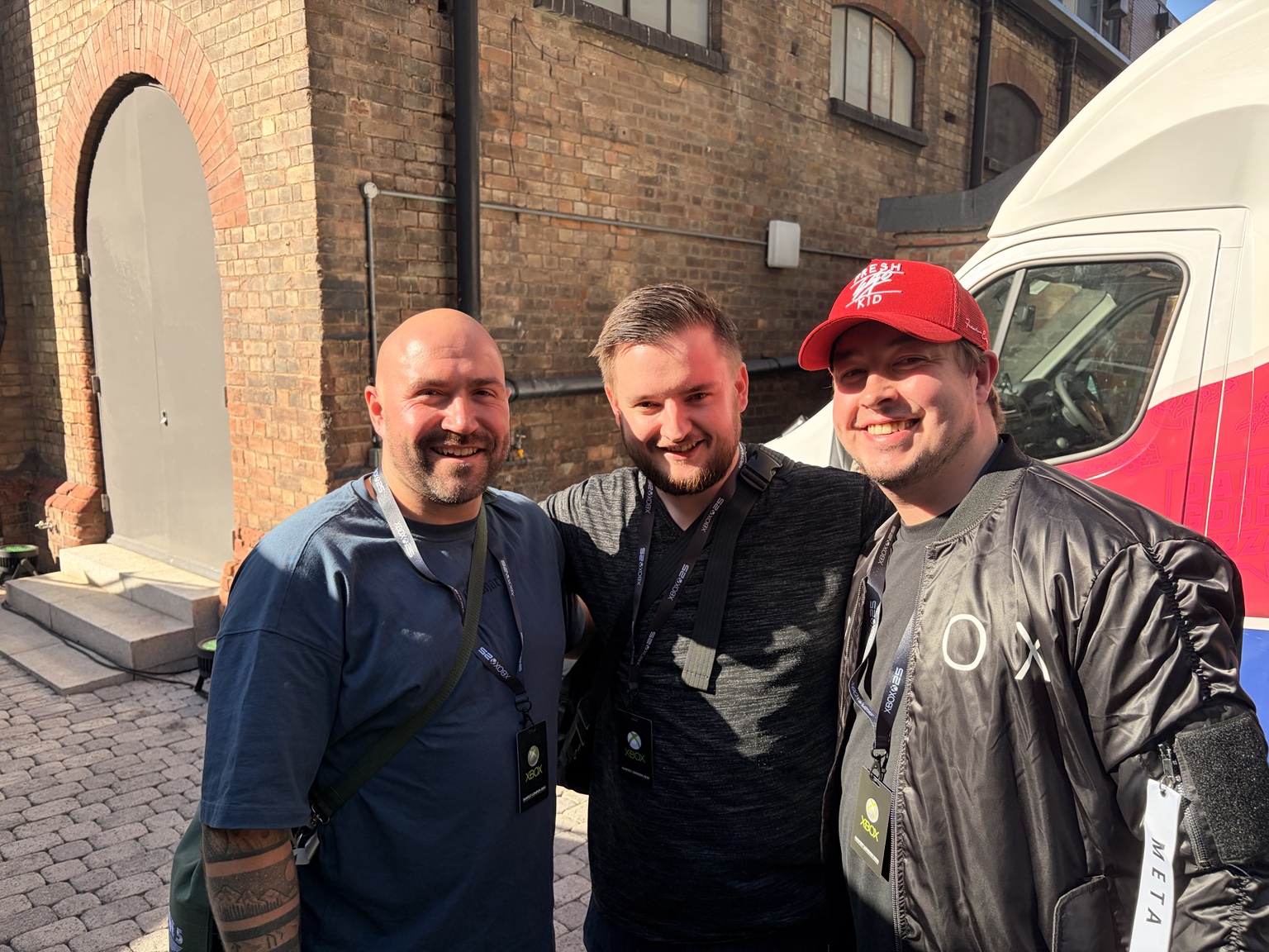 Smilar with two fellow attendees at Xbox FanFest London 2026